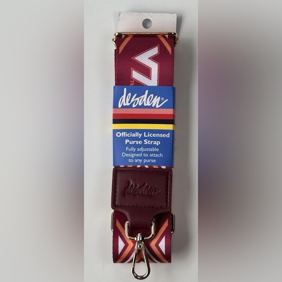 Virginia Tech Hokies Adustable Purse Strap 2” Desden NWT NCAA Football NWT - Picture 5 of 5